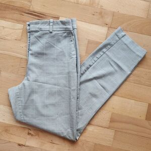 H&M Checkered Gray Ankle Dress Pants, US 6 EUR 38